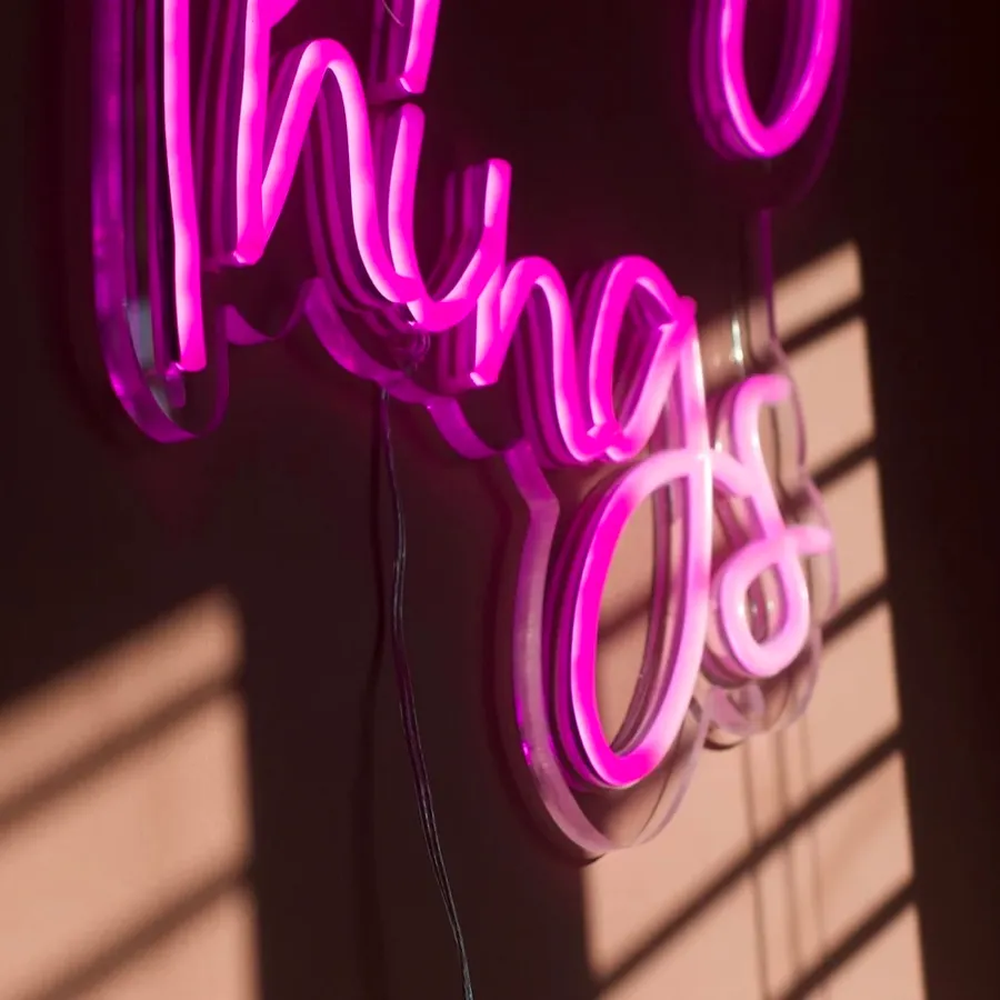 The neon Making Things sign