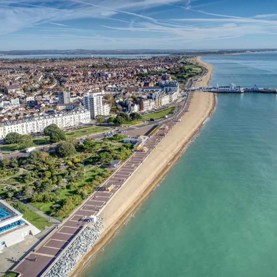 Southsea seafront from the air