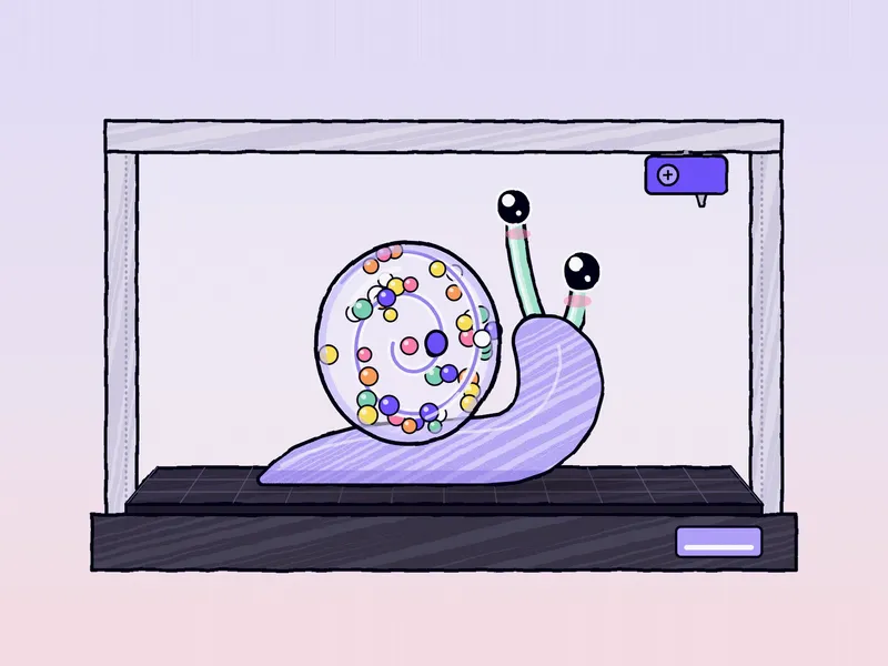 The Sensory Snail prototype on a 3D printer bed